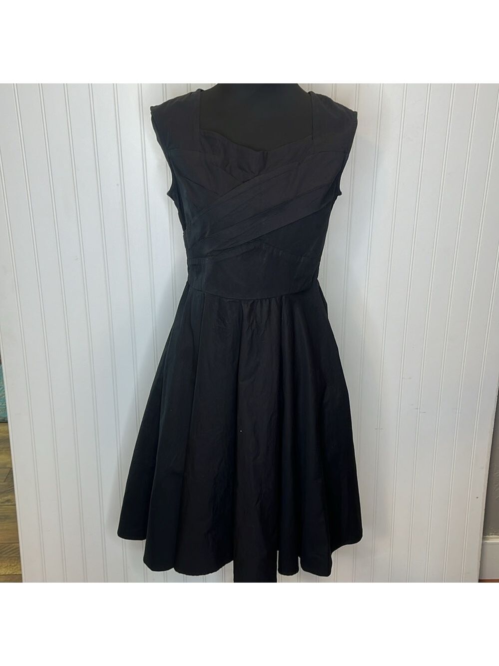 Maggie Tang Black Fit And Flare Dress Size 4/6 Small